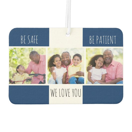 Sicher sein 3 Foto benutzerdefiniert Autolufterfrischer (Rückseite)