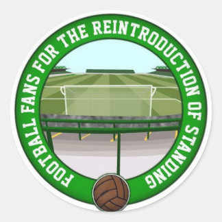 Sicher Stehend Runder Aufkleber