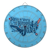 Sicher und glücklich 4. Juli Dartscheibe (vorne)