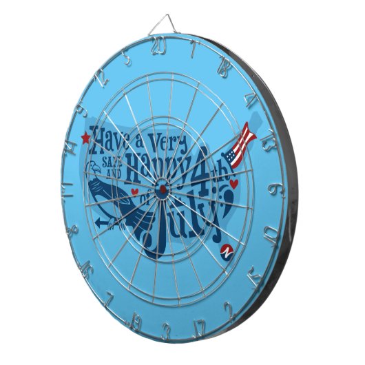 Sicher und glücklich 4. Juli Dartscheibe (Vorderseite rechts)