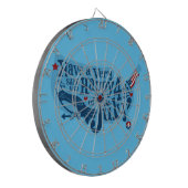 Sicher und glücklich 4. Juli Dartscheibe (Vorderseite Links)