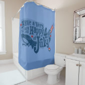 Sicher und glücklich 4. Juli Duschvorhang (Beispiel)