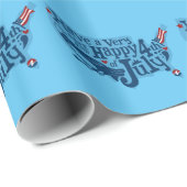 Sicher und glücklich 4. Juli Geschenkpapier (Rolleneckpunkt)