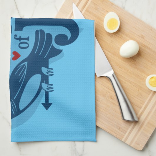 Sicher und glücklich 4. Juli Geschirrtuch (Viertel Falte)