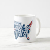 Sicher und glücklich 4. Juli Kaffeetasse (VorderseiteRechts)
