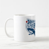 Sicher und glücklich 4. Juli Kaffeetasse (Links)