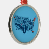 Sicher und glücklich 4. Juli Ornament Aus Metall (Rechts)