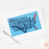 Sicher und glücklich 4. Juli Rechteckiger Aufkleber (Umschlag)