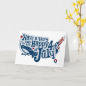 Sicher und glücklich Juli 4. Karte (Gelbe Blume)