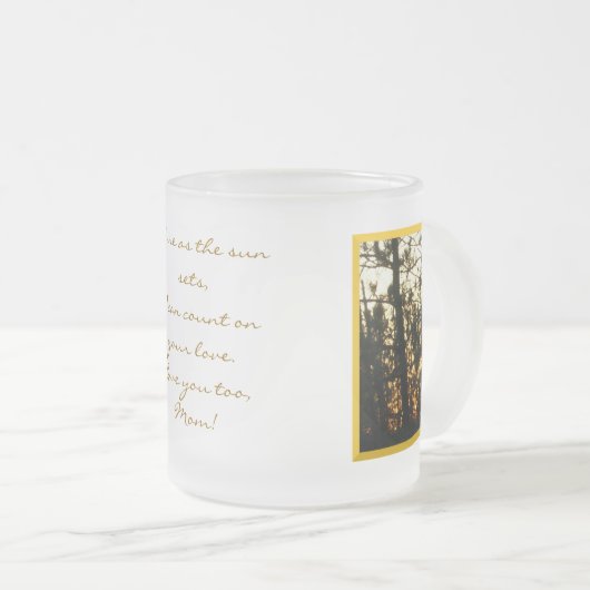 Sicher, wie die Sonne Sets Mattierte Glas Tasse fü (VorderseiteRechts)