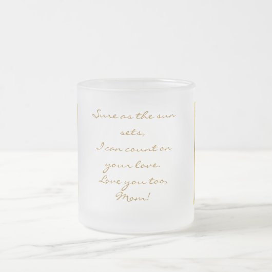 Sicher, wie die Sonne Sets Mattierte Glas Tasse fü (Mittel)