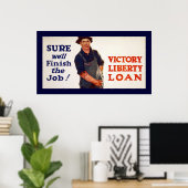 Sicher, wir werden den Job beenden! (Leinwand) Poster (Heimbüro)