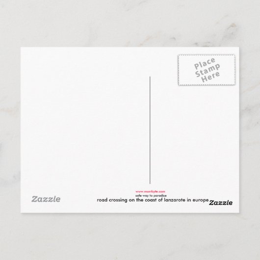 sichere Art zum Paradies Postkarte (Rückseite)