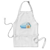 Sichere Cloud-Speicher-Symbol mit Vorhängeschloss Schürze (Vorne)