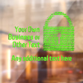 Sichere digitale Sperre im Maschinencode-Geschäft Fensteraufkleber (Blatt 2)