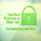 Sichere digitale Sperre im Maschinencode-Geschäft Fensteraufkleber (Blatt 3)