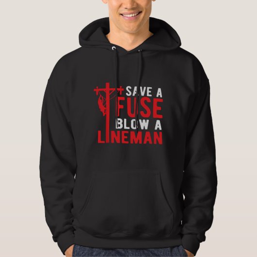 Sichere eine Sicherung, verschone einen Freileitun Hoodie (Vorderseite)
