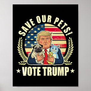 Sichere Haustiere für Trump Vance 2024 Ele Poster