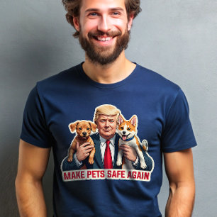 Sichere Haustiere in der Debatte über Trump währen T-Shirt