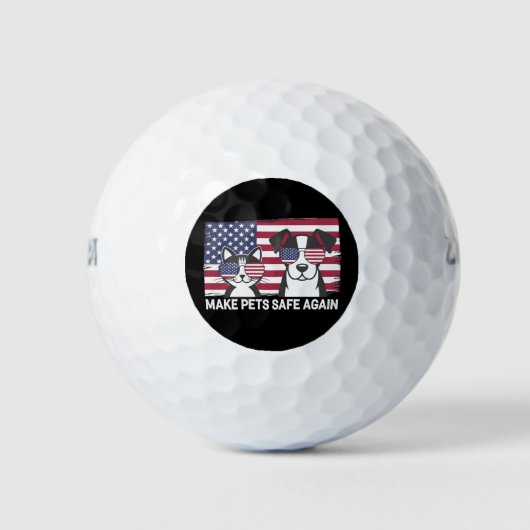 Sichere Haustiere in Trump Harris-Debatte 2024 Golfball (Vorderseite)