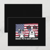 Sichere Haustiere in Trump Harris-Debatte 2024 Postkarte (Vorne/Hinten)
