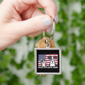 Sichere Haustiere in Trump Harris-Debatte 2024 Schlüsselanhänger (Hand)