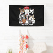 Sichere Haustiere Trump 2024 Rette unsere Haustier Banner (Insitu)