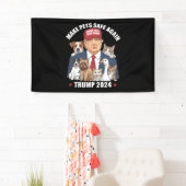 Sichere Haustiere Trump 2024 Rette unsere Haustier Banner (Insitu)