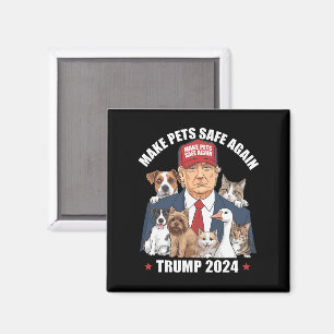 Sichere Haustiere Trump 2024 Rette unsere Haustier Magnet