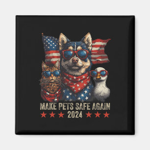 Sichere Haustiere Trump 2024 Rette unsere Haustier Magnet