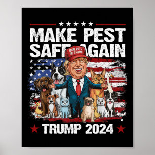 Sichere Haustiere Trump 2024 Rette unsere Haustier Poster