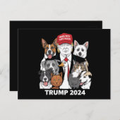 Sichere Haustiere Trump 2024 Rette unsere Haustier Postkarte (Vorne/Hinten)
