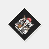 Sichere Haustiere Trump 2024 Rette unsere Haustier Serviette (Ecke)