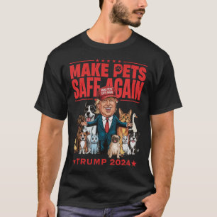 Sichere Haustiere Trump 2024 Rette unsere Haustier T-Shirt
