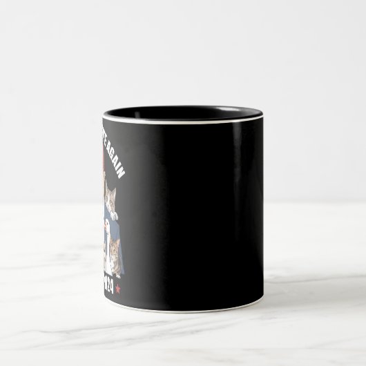 Sichere Haustiere Trump 2024 Rette unsere Haustier Zweifarbige Tasse (Mittel)
