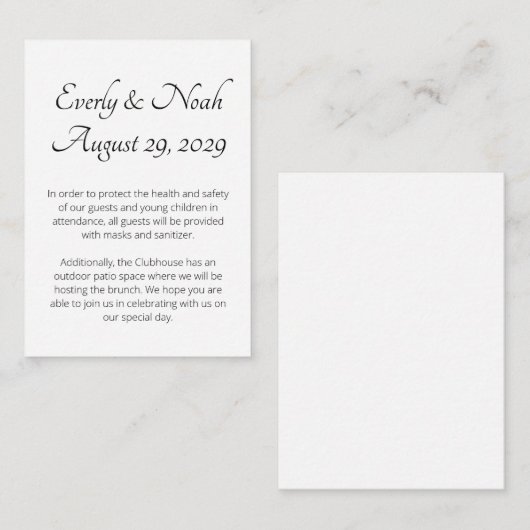 Sichere Karten und Informationskarten bleibe (Vorne/Hinten)