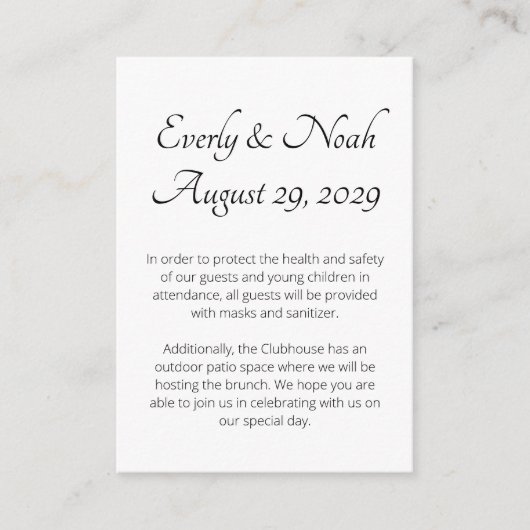 Sichere Karten und Informationskarten bleibe (Vorderseite)