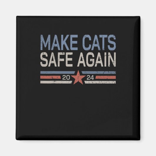 Sichere Katzen 2024 Besitzer der Katzen Magnet (Vorne)