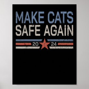 Sichere Katzen 2024 Besitzer der Katzen Poster
