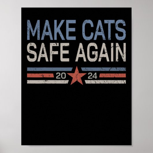 Sichere Katzen 2024 Besitzer der Katzen Poster (Vorne)