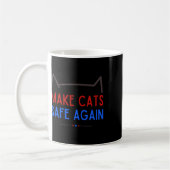 Sichere Katzen - Funny Cat Safety Awareness Kaffeetasse (Links)