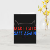 Sichere Katzen - Funny Cat Safety Awareness Karte (Gelbe Blume)