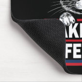Sichere Katzen wieder Funny Cat Lover US Flag Mousepad (Ecke)