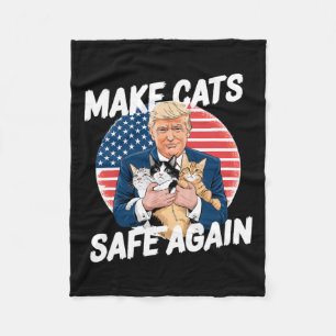 Sichere Katzen wieder wählen Trump Rette unsere Ha Fleecedecke