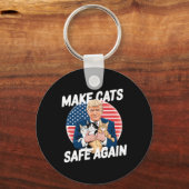 Sichere Katzen wieder wählen Trump Rette unsere Ha Schlüsselanhänger (Vorderseite)