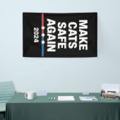 Sichere Katzen zum Präsidenten 2024 Banner (Messeveranstaltung)