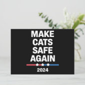 Sichere Katzen zum Präsidenten 2024 Einladung (Stehend Vorderseite)