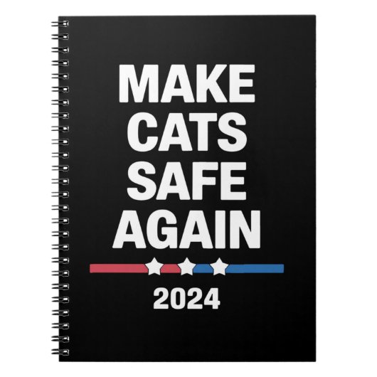 Sichere Katzen zum Präsidenten 2024 Notizblock (Vorderseite)