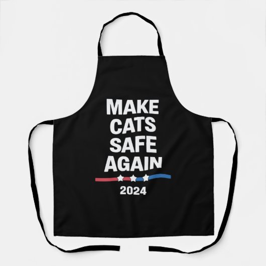 Sichere Katzen zum Präsidenten 2024 Schürze (Vorderseite)
