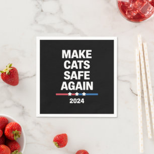 Sichere Katzen zum Präsidenten 2024 Serviette